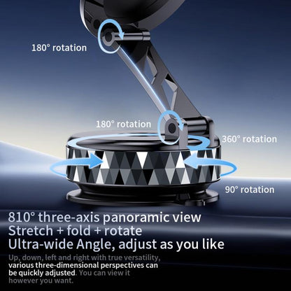 K13 360 Degree Rotation Vacuum Suction Cellphone Holder Magnetic Car Phone Mount