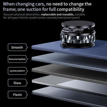 K13 360 Degree Rotation Vacuum Suction Cellphone Holder Magnetic Car Phone Mount