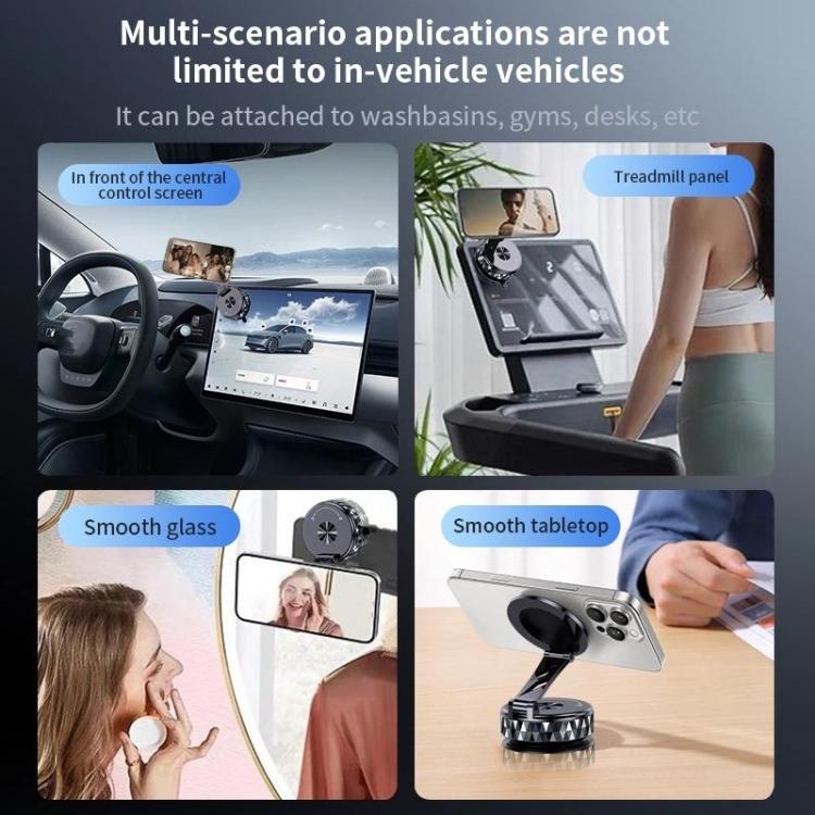 K13 360 Degree Rotation Vacuum Suction Cellphone Holder Magnetic Car Phone Mount