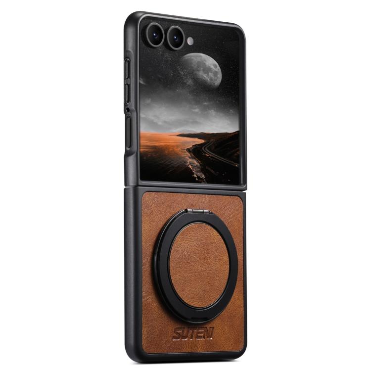 Suteni G3 Oil Wax 360 Rotation Holder MagSafe Back Phone Case, For Galaxy Z Fold8 Ultra 5G, For Galaxy Z Fold7 5G, For Galaxy Z Flip7 5G, For Galaxy Z Flip6, For Galaxy Z Fold6, For Galaxy Z Fold5, For Galaxy Z Flip5