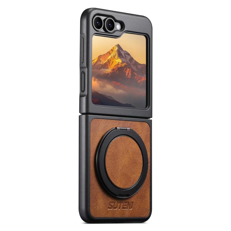 Suteni G3 Oil Wax 360 Rotation Holder MagSafe Back Phone Case, For Galaxy Z Fold8 Ultra 5G, For Galaxy Z Fold7 5G, For Galaxy Z Flip7 5G, For Galaxy Z Flip6, For Galaxy Z Fold6, For Galaxy Z Fold5, For Galaxy Z Flip5