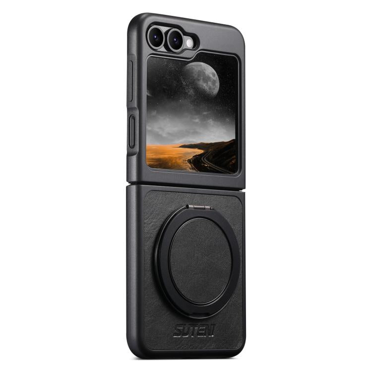 Suteni G3 Oil Wax 360 Rotation Holder MagSafe Back Phone Case, For Galaxy Z Fold8 Ultra 5G, For Galaxy Z Fold7 5G, For Galaxy Z Flip7 5G, For Galaxy Z Flip6, For Galaxy Z Fold6, For Galaxy Z Fold5, For Galaxy Z Flip5