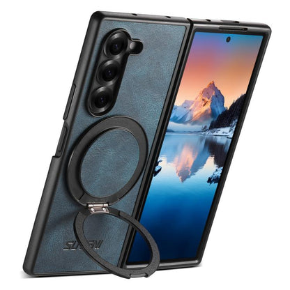 Suteni G3 Oil Wax 360 Rotation Holder MagSafe Back Phone Case, For Galaxy Z Fold8 Ultra 5G, For Galaxy Z Fold7 5G, For Galaxy Z Flip7 5G, For Galaxy Z Flip6, For Galaxy Z Fold6, For Galaxy Z Fold5, For Galaxy Z Flip5