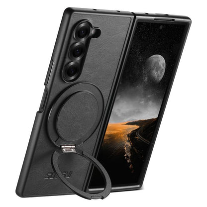 Suteni G3 Oil Wax 360 Rotation Holder MagSafe Back Phone Case, For Galaxy Z Fold8 Ultra 5G, For Galaxy Z Fold7 5G, For Galaxy Z Flip7 5G, For Galaxy Z Flip6, For Galaxy Z Fold6, For Galaxy Z Fold5, For Galaxy Z Flip5