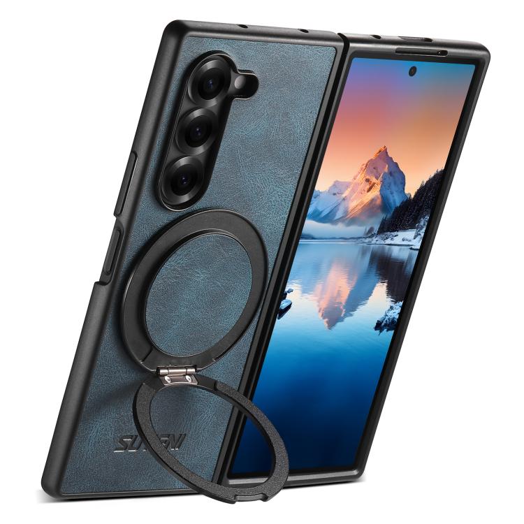 Suteni G3 Oil Wax 360 Rotation Holder MagSafe Back Phone Case, For Galaxy Z Fold8 Ultra 5G, For Galaxy Z Fold7 5G, For Galaxy Z Flip7 5G, For Galaxy Z Flip6, For Galaxy Z Fold6, For Galaxy Z Fold5, For Galaxy Z Flip5