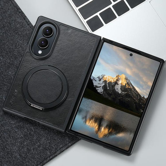 Suteni G3 Oil Wax 360 Rotation Holder MagSafe Back Phone Case, For Galaxy Z Fold8 5G, For Galaxy Z Fold8 Ultra 5G, For Galaxy Z Flip8 5G, For Galaxy Z Fold7 5G, For Galaxy Z Flip7 5G, For Galaxy Z Flip6, For Galaxy Z Fold6, For Galaxy Z Fold5          ...