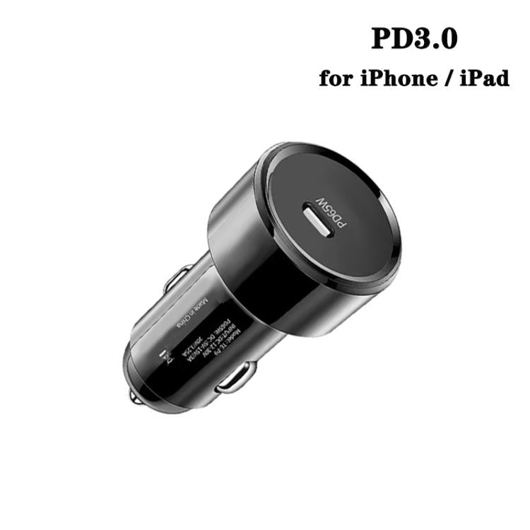 P9 PD65W USB-C Car Charger for iPhone / iPad series, P9 (Black), P9 (White)