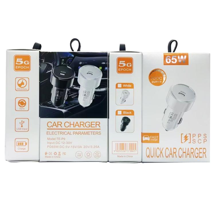 P9 PD65W USB-C Car Charger for iPhone / iPad series, P9 (Black), P9 (White)