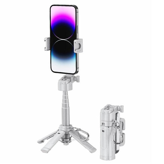 P25 Trépied anti-tremblement télescopique à quatre pieds, perche à selfie portable pour téléphone, P25