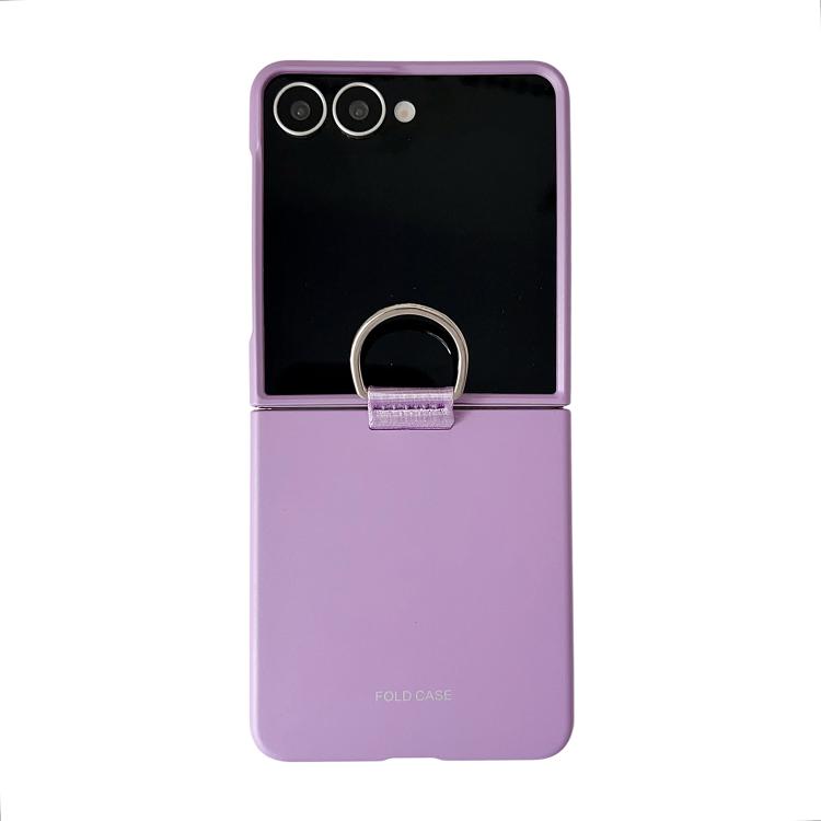 Electricplating Ring Buckle Folding Phone Case, For Galaxy Z Flip8 5G, For Galaxy Z Flip7 5G