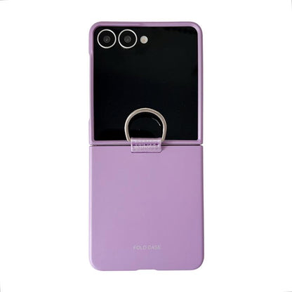 Electricplating Ring Buckle Folding Phone Case, For Galaxy Z Flip8 5G, For Galaxy Z Flip7 5G