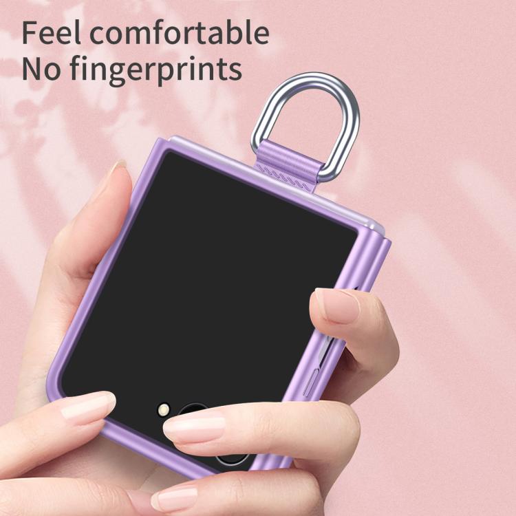 Electricplating Ring Buckle Folding Phone Case, For Galaxy Z Flip8 5G, For Galaxy Z Flip7 5G