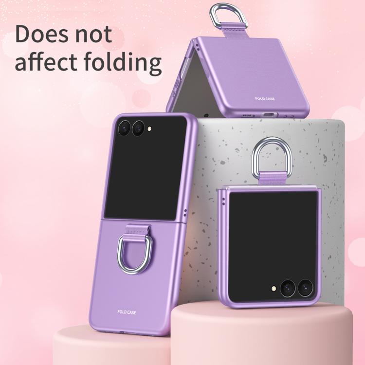 Electricplating Ring Buckle Folding Phone Case, For Galaxy Z Flip8 5G, For Galaxy Z Flip7 5G
