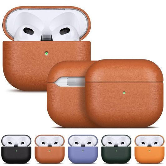 Full-grain Genuine Leather Earbuds Protective Case, For AirPods 4, For AirPods Pro 2, For AirPods 3, For AirPods Pro, For AirPods 2 / 1