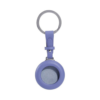 Genuine Leather Shockproof Anti-scratch Protective Case Cover with Keychain, For Airtag