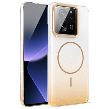 Gold Diamond Glitter Gradient MagSafe Shockproof Phone Case, For Xiaomi Redmi 12 4G, For Xiaomi 13T / 13T Pro, For Xiaomi Redmi Note 12 Pro 4G, For Xiaomi Redmi Note 12 4G, For Xiaomi Redmi Note 12 Pro 5G, For Xiaomi Redmi Note 11 Pro 4G / 5G          ...