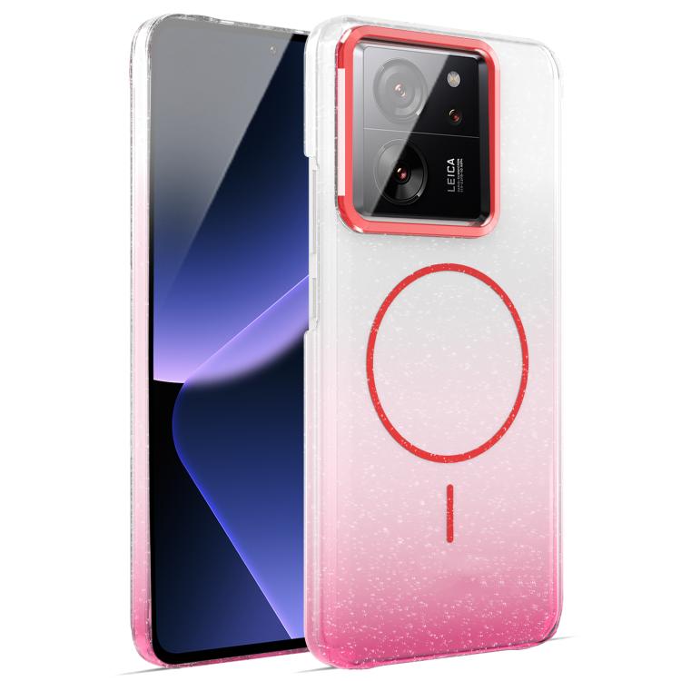Gold Diamond Glitter Gradient MagSafe Shockproof Phone Case, For Xiaomi Redmi 12 4G, For Xiaomi 13T / 13T Pro, For Xiaomi Redmi Note 12 Pro 4G, For Xiaomi Redmi Note 12 4G, For Xiaomi Redmi Note 12 Pro 5G, For Xiaomi Redmi Note 11 Pro 4G / 5G          ...