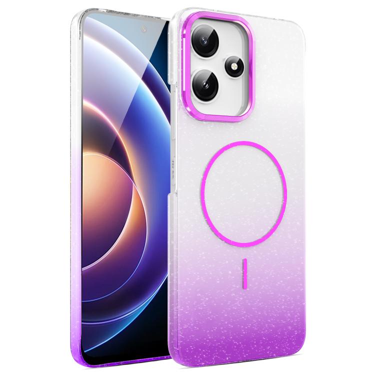 Gold Diamond Glitter Gradient MagSafe Shockproof Phone Case, For Xiaomi Redmi Note 14S, For Xiaomi Poco X7 5G, For Xiaomi Poco X7 Pro, For Redmi Note 14 Pro 4G Global, For Redmi Note 14 4G Global 163.25mm, For Xiaomi Redmi Note 14 5G                   ...