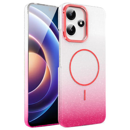 Gold Diamond Glitter Gradient MagSafe Shockproof Phone Case, For Xiaomi Redmi Note 14S, For Xiaomi Poco X7 5G, For Xiaomi Poco X7 Pro, For Redmi Note 14 Pro 4G Global, For Redmi Note 14 4G Global 163.25mm, For Xiaomi Redmi Note 14 5G                   ...