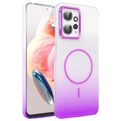 Gold Diamond Glitter Gradient MagSafe Shockproof Phone Case