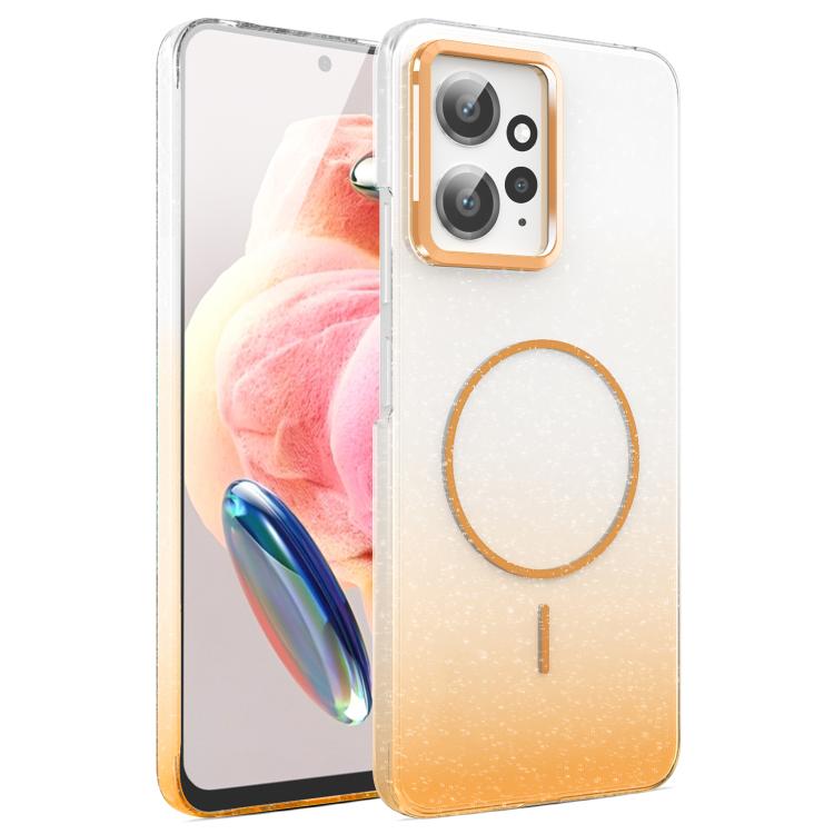 Gold Diamond Glitter Gradient MagSafe Shockproof Phone Case, For Xiaomi Redmi 12 4G, For Xiaomi 13T / 13T Pro, For Xiaomi Redmi Note 12 Pro 4G, For Xiaomi Redmi Note 12 4G, For Xiaomi Redmi Note 12 Pro 5G, For Xiaomi Redmi Note 11 Pro 4G / 5G          ...
