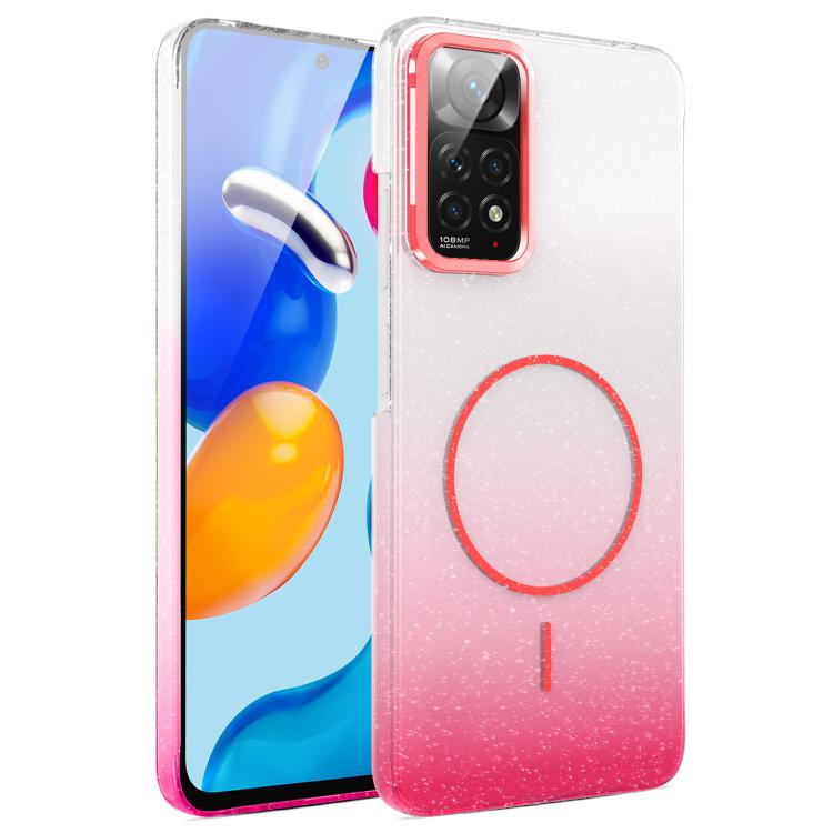 Gold Diamond Glitter Gradient MagSafe Shockproof Phone Case, For Xiaomi Redmi Note 14S, For Xiaomi Poco X7 5G, For Xiaomi Poco X7 Pro, For Redmi Note 14 Pro 4G Global, For Redmi Note 14 4G Global 163.25mm, For Xiaomi Redmi Note 14 5G                   ...