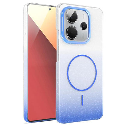 Gold Diamond Glitter Gradient MagSafe Shockproof Phone Case, For Xiaomi Redmi Note 14S, For Xiaomi Poco X7 5G, For Xiaomi Poco X7 Pro, For Redmi Note 14 Pro 4G Global, For Redmi Note 14 4G Global 163.25mm, For Xiaomi Redmi Note 14 5G                   ...