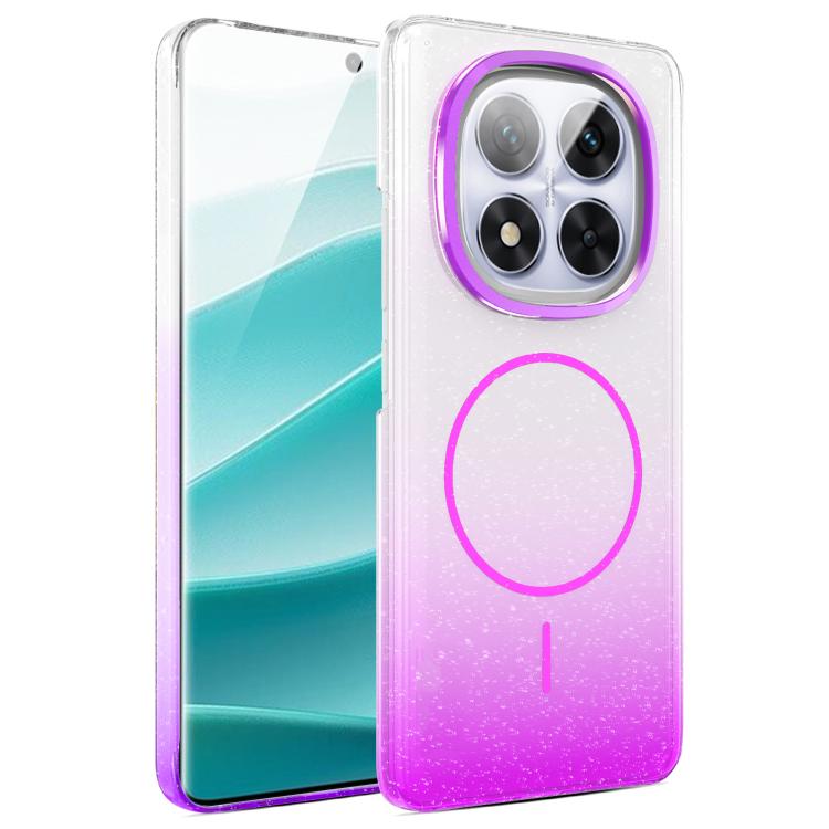 Gold Diamond Glitter Gradient MagSafe Shockproof Phone Case, For Xiaomi Redmi Note 14S, For Xiaomi Poco X7 5G, For Xiaomi Poco X7 Pro, For Redmi Note 14 Pro 4G Global, For Redmi Note 14 4G Global 163.25mm, For Xiaomi Redmi Note 14 5G                   ...