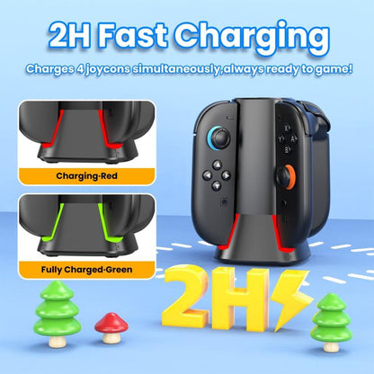 4 in 1 Handle Charging Stand With RGB Dazzling Lights, For Nintendo Switch 2