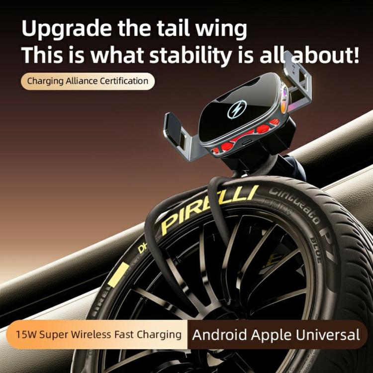 SD23 With Ambient Light Car Navigation Air Vent Phone Holder 15W Wireless Charger