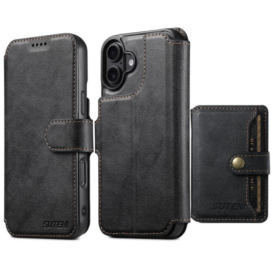 Suteni Q05S1 3-in-1 Detachable Wallet MagSafe Leather Phone Case, For iPhone 18, For iPhone 18 Pro, For iPhone 18 Pro Max, For iPhone 17 Pro Max, For iPhone 17 Pro, For iPhone 17, For iPhone Air, For iPhone 16 Pro Max, For iPhone 16 Pro                ...