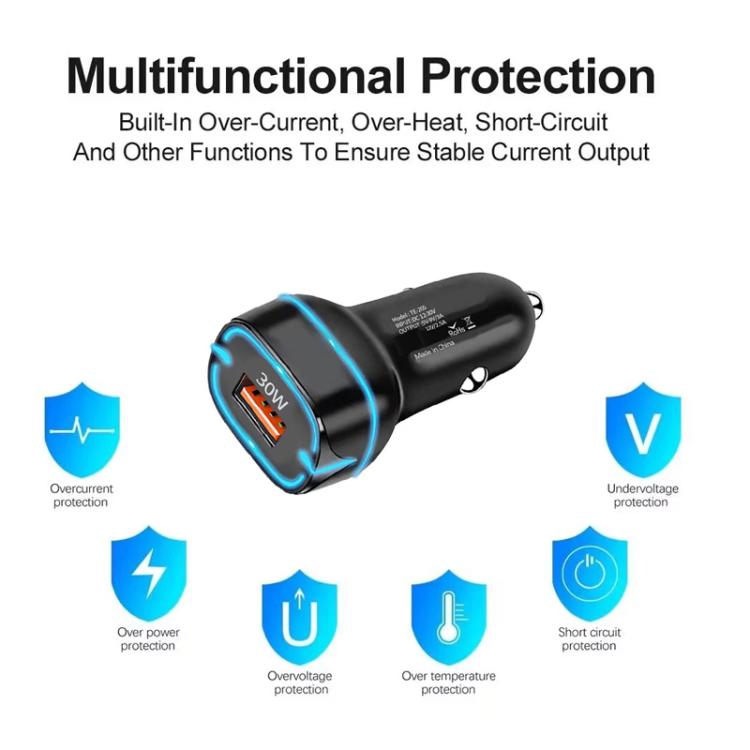 QC3.0 30W USB Car Charger