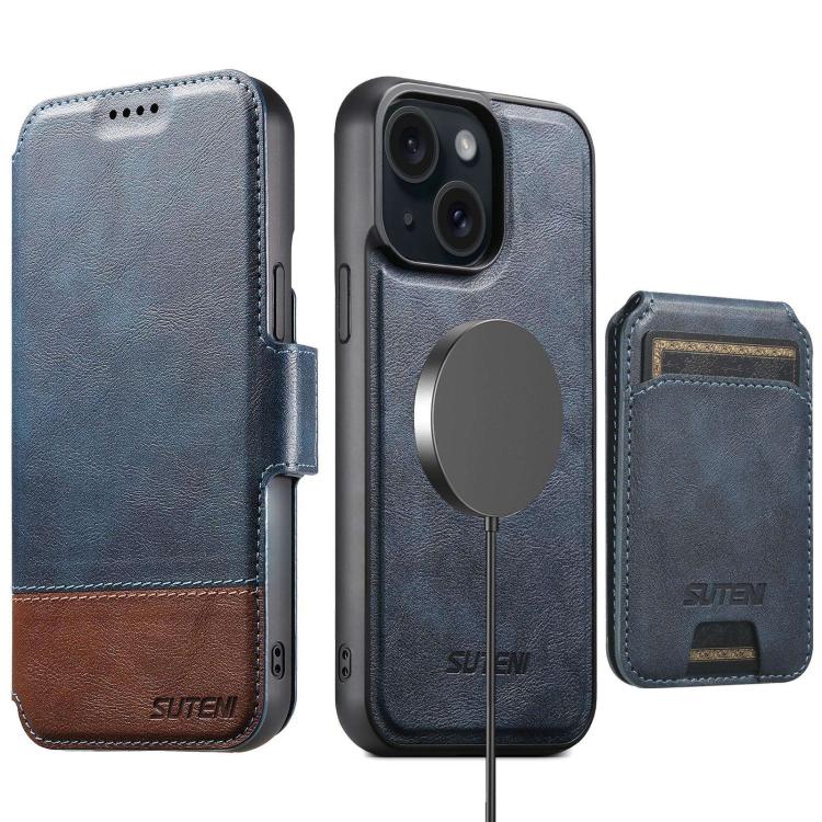 Suteni Q06S2 3-in-1 Detachable Vertical Flip Wallet MagSafe Splicing Leather Phone Case, For iPhone 18, For iPhone 18 Pro, For iPhone 18 Pro Max, For iPhone 17 Pro Max, For iPhone 17 Pro, For iPhone 17, For iPhone Air, For iPhone 16 Pro Max            ...