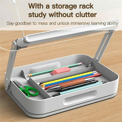R22H Adjustable Rotating Foldable Laptop Tablet Book Holder Stand with Bottom Storage Box, R22H