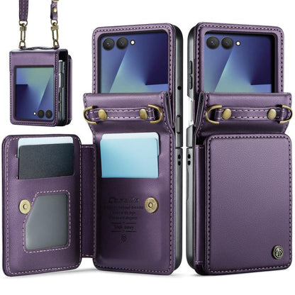 CaseMe C22 Card Slots Holder RFID Anti-theft Phone Case, For Galaxy Z Flip8 5G, For  Galaxy Z Flip7 5G, For  Galaxy Z Flip6 / Flip7 FE