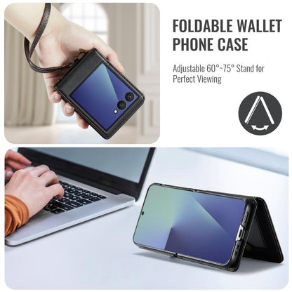 CaseMe C22 Card Slots Holder RFID Anti-theft Phone Case, For Galaxy Z Flip8 5G, For  Galaxy Z Flip7 5G, For  Galaxy Z Flip6 / Flip7 FE