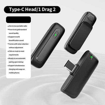 M6 2 Microphone + 1 Receiver Wireless Microphone AI Noise Reduction Live Streaming Mic