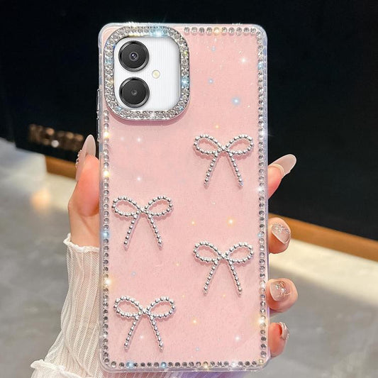 Diamond Glitter Bow-knot Four-Corner Shockproof Phone Case