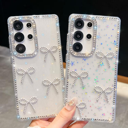 Diamond Glitter Bow-knot Four-Corner Shockproof Phone Case