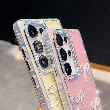 Diamond Glitter Bow-knot Four-Corner Shockproof Phone Case