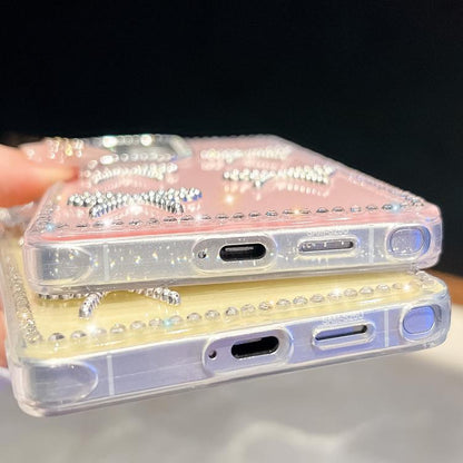 Diamond Glitter Bow-knot Four-Corner Shockproof Phone Case