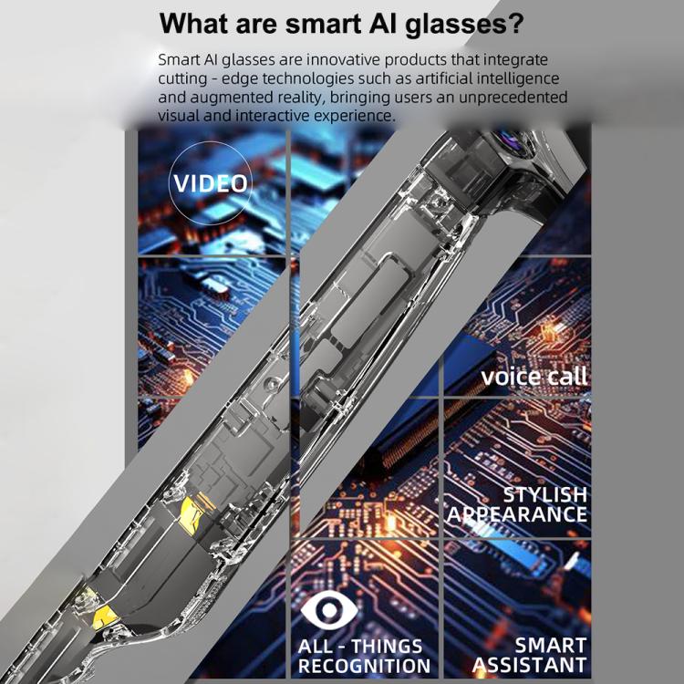 Lunettes intelligentes G300, prenant en charge la traduction IA / la prise de photos / les appels vocaux