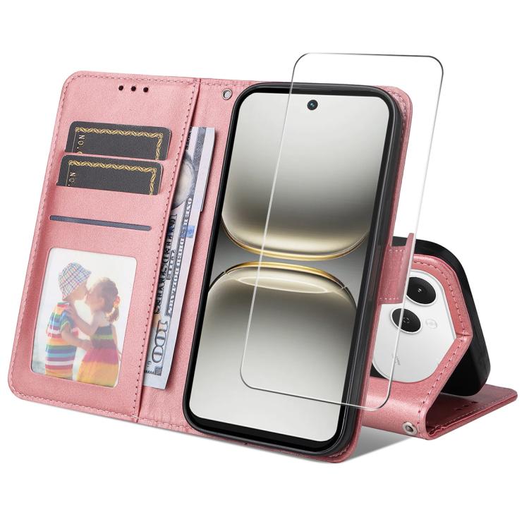 ENKAY Card Wallet Calf Texture Leather Phone Case with Screen Film, For Tecno Spark 40c, For Tecno Pova 7 Pro 5G, For Tecno Pova 7 5G, For Tecno Pop 10, For Tecno Spark 40 Pro, For Tecno Spark 40 4G, For Tecno Pova 7 Ultra 5G                           ...