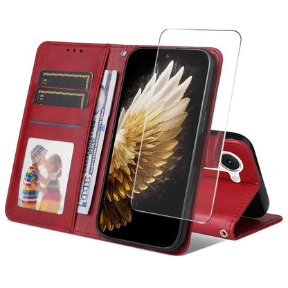 ENKAY Card Wallet Calf Texture Leather Phone Case with Screen Film, For Tecno Spark 40c, For Tecno Pova 7 Pro 5G, For Tecno Pova 7 5G, For Tecno Pop 10, For Tecno Spark 40 Pro, For Tecno Spark 40 4G, For Tecno Pova 7 Ultra 5G                           ...