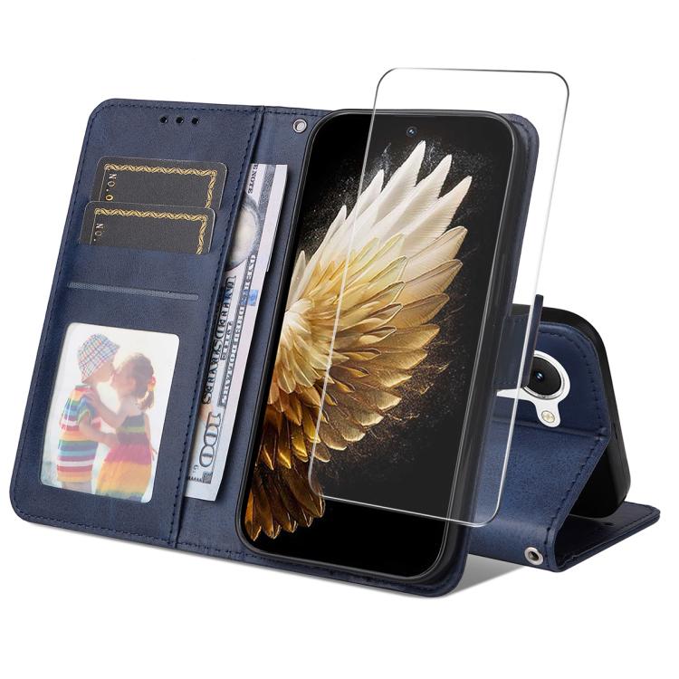 ENKAY Card Wallet Calf Texture Leather Phone Case with Screen Film, For Tecno Spark 40c, For Tecno Pova 7 Pro 5G, For Tecno Pova 7 5G, For Tecno Pop 10, For Tecno Spark 40 Pro, For Tecno Spark 40 4G, For Tecno Pova 7 Ultra 5G                           ...