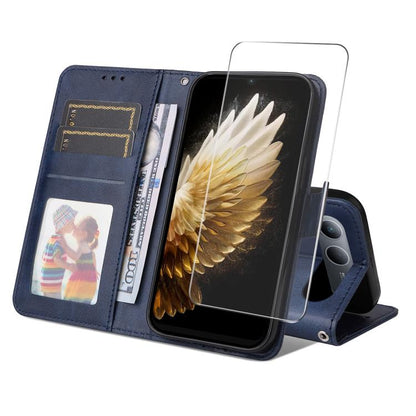 ENKAY Card Wallet Calf Texture Leather Phone Case with Screen Film, For Tecno Spark 40c, For Tecno Pova 7 Pro 5G, For Tecno Pova 7 5G, For Tecno Pop 10, For Tecno Spark 40 Pro, For Tecno Spark 40 4G, For Tecno Pova 7 Ultra 5G                           ...