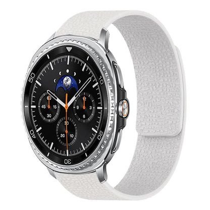Lychee Texture Soft Magnetic Silicone Watch Band, For Samsung Galaxy Watch Ultra 47mm / Ultra 2025, For Samsung Galaxy Watch8 / 8 Classic