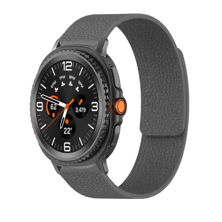 Lychee Texture Soft Magnetic Silicone Watch Band, For Samsung Galaxy Watch Ultra 47mm / Ultra 2025, For Samsung Galaxy Watch8 / 8 Classic