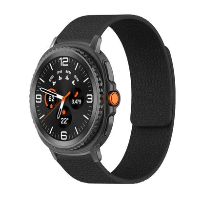 Lychee Texture Soft Magnetic Silicone Watch Band, For Samsung Galaxy Watch Ultra 47mm / Ultra 2025, For Samsung Galaxy Watch8 / 8 Classic