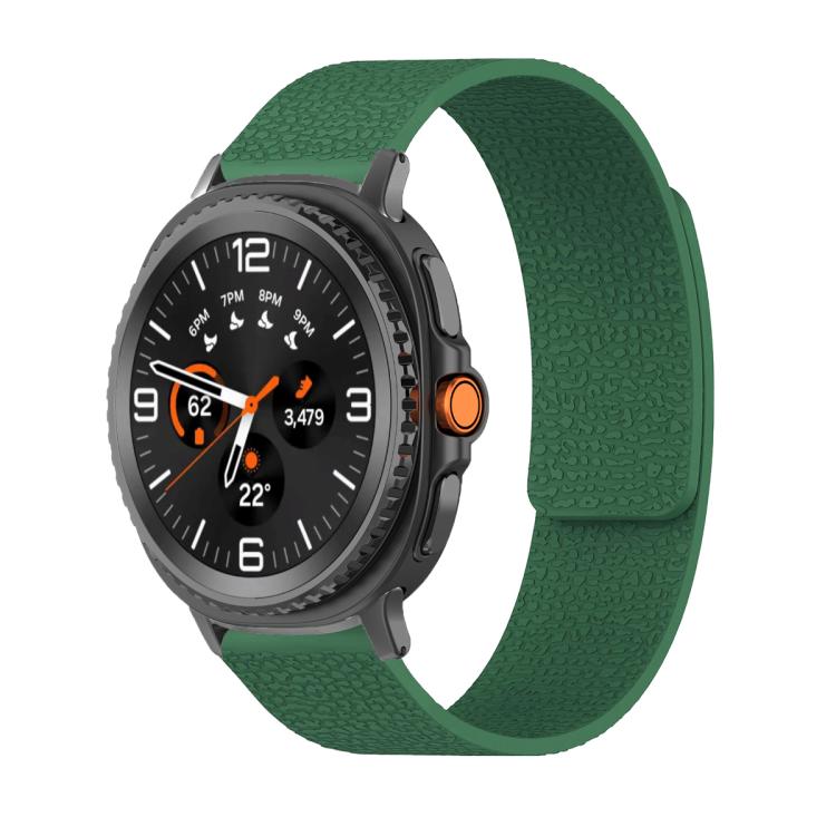 Lychee Texture Soft Magnetic Silicone Watch Band, For Samsung Galaxy Watch Ultra 47mm / Ultra 2025, For Samsung Galaxy Watch8 / 8 Classic